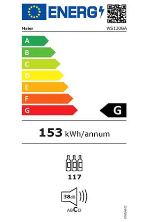 Cave à vin - Haier WS120GA - 117 Bouteilles